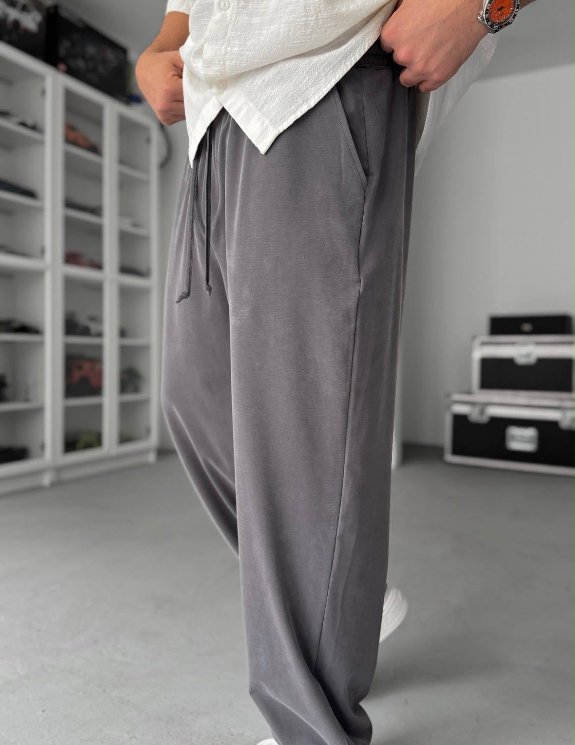Wide-Leg Pants – Relaxed Drawstring Fit