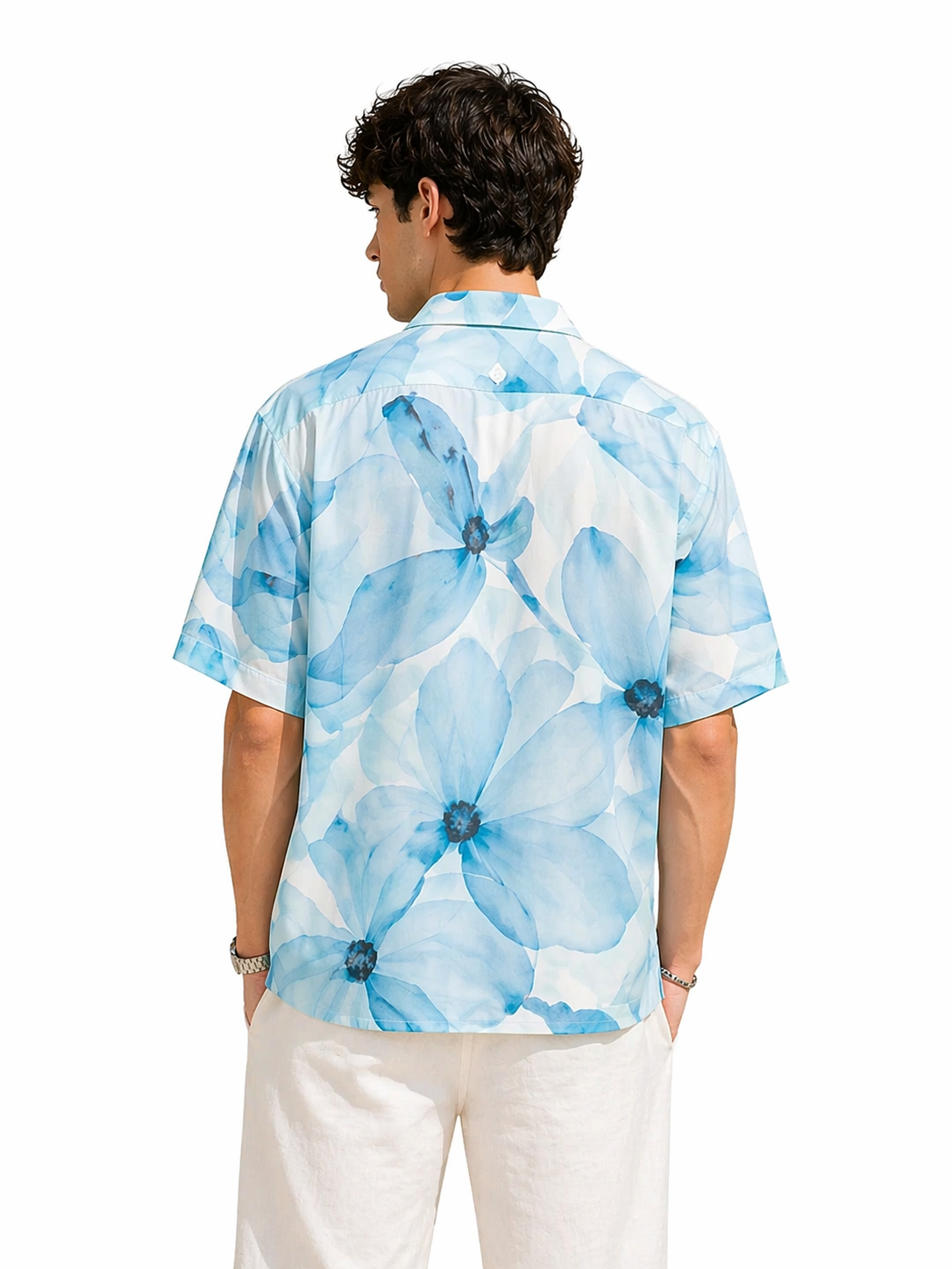 Blue Floral Lightweight Shirt