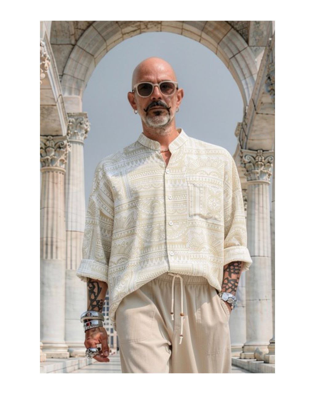 Boho Pattern Oversized Shirt – Relaxed Summer Fit