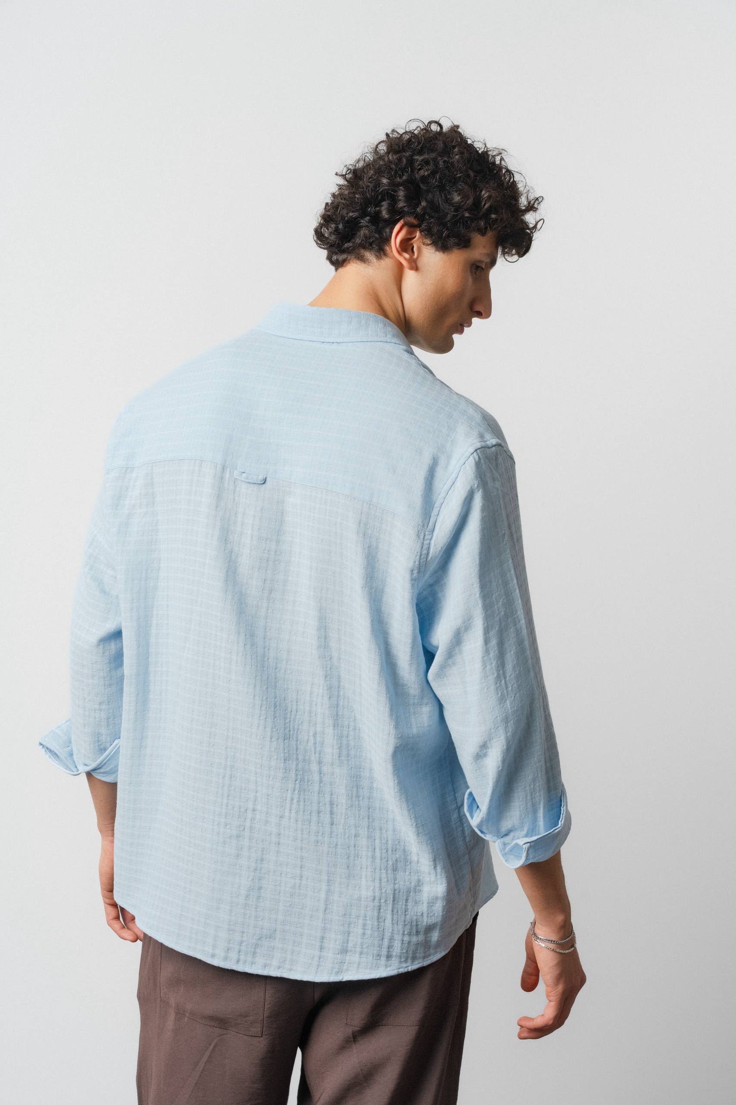 Light Yellow Textured Shirt – Relaxed Summer Fit