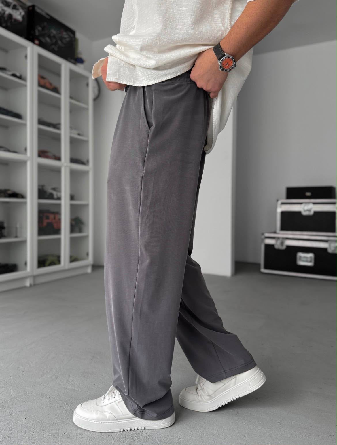 Wide-Leg Pants – Relaxed Drawstring Fit