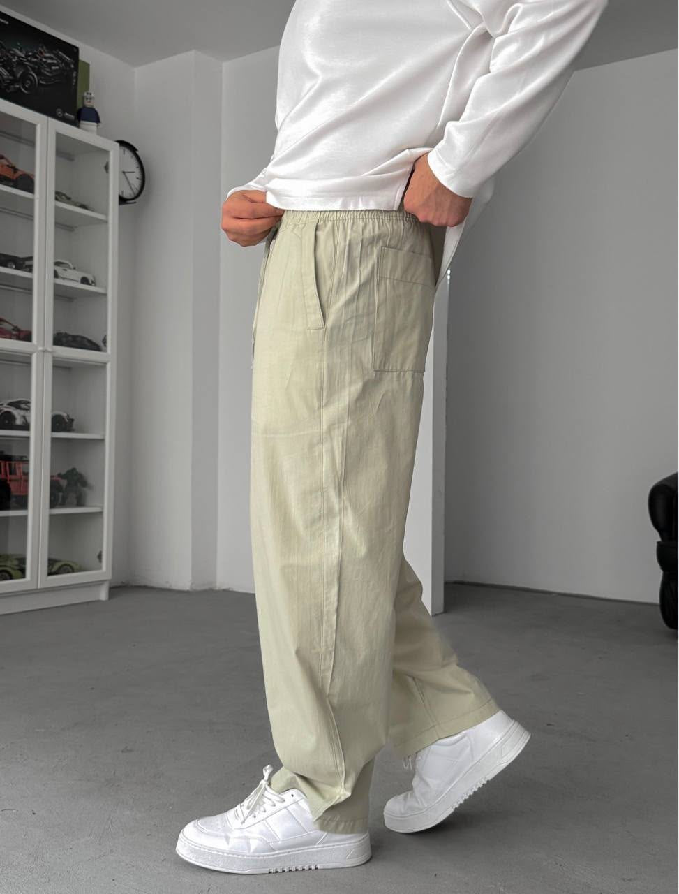 Wide-Leg Pants – Relaxed Drawstring Fit