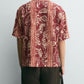 Vintage Burgundy Floral Shirt – Relaxed Short-Sleeve Fit