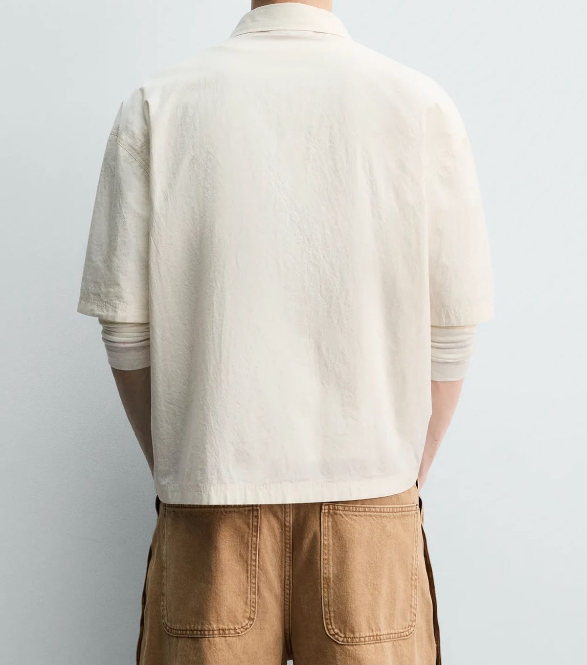 Cream Statement Shirt – Never Settle Embroidered Detail