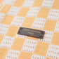 Louis Vuitton Orange & White Checkered Polo Shirt – Textured Knit Design