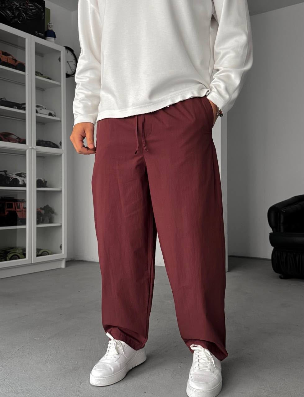 Wide-Leg Pants – Relaxed Drawstring Fit