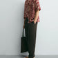 Vintage Burgundy Floral Shirt – Relaxed Short-Sleeve Fit