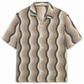 Refined Knit Resort Shirt – Beige Waves Edition