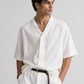 Essential White V-Neck Shirt – Relaxed Minimal Fit