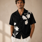 Black Floral Statement Shirt – Relaxed Summer Fit