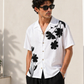 White Floral Statement Shirt – Relaxed Summer Fit