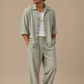 Sage Green Relaxed Shirt – Lightweight Summer Fit