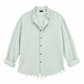 Mint Green Textured Shirt – Raw Edge Relaxed Fit