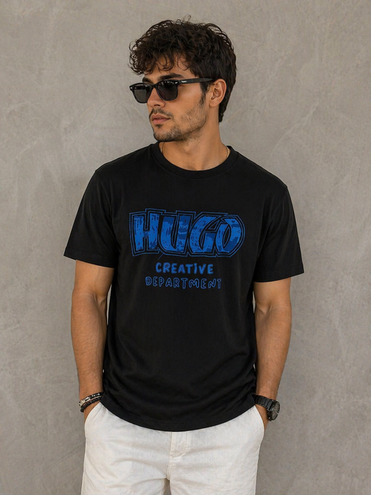 Black Graphic T-Shirt – HUGO Statement Print
