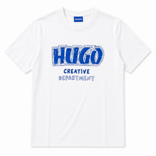 White Graphic T-Shirt – HUGO Creative Print