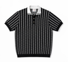 Black Pattern Knit Polo – Luxury Statement Fit