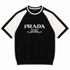 Prada Black & White Knit T-Shirt – Milano Signature Style