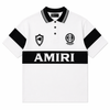 Amiri White & Black Polo T-Shirt – Bold Logo Edition