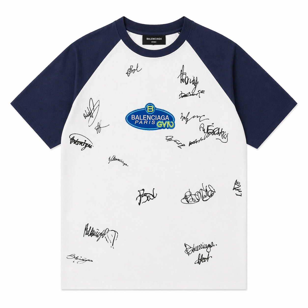 Balenciaga Paris Gym Signature Contrast Raglan T-Shirt