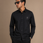BALMAIN Black Signature Button-Up Shirt – Luxury Minimal Fit