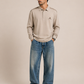 Loro Piana Knit Polo Shirt – Premium Beige Long Sleeve Luxury Fit