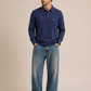 Emporio Armani Navy Long Sleeve Polo Shirt – Premium Minimal Luxury Fit