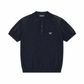 Prada Perforated Knit Polo Shirt – Navy Luxury Minimal Design