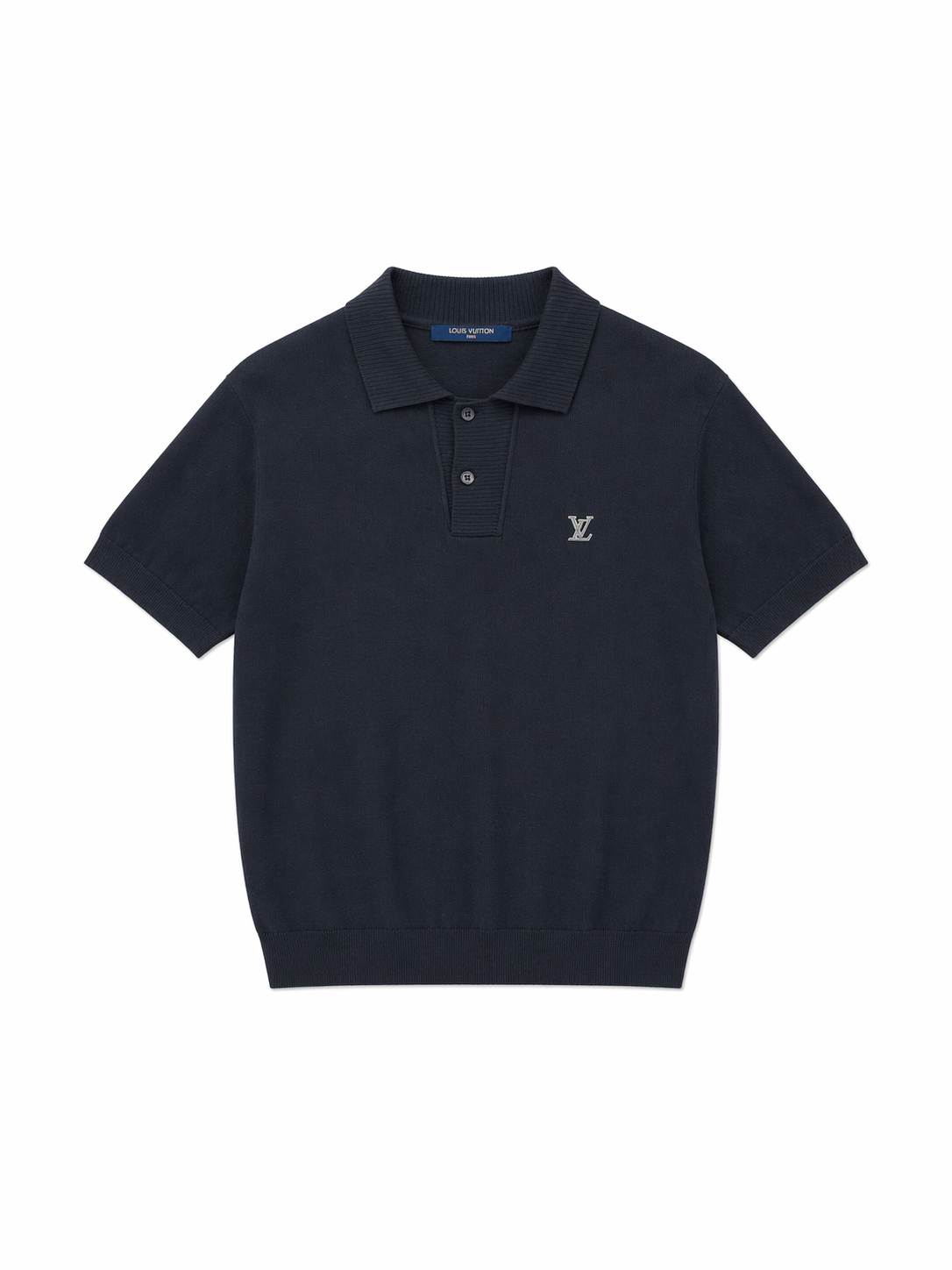 Louis Vuitton Classic Knit Polo Shirt – Navy Minimal Luxury