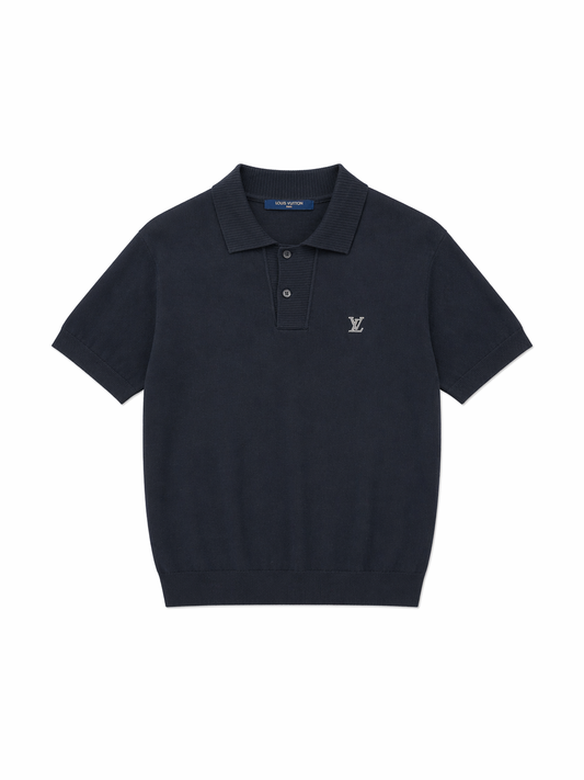 Louis Vuitton Classic Knit Polo Shirt – Navy Minimal Luxury