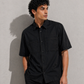 Essential Black Short Sleeve Shirt – Minimal Luxury Fit
