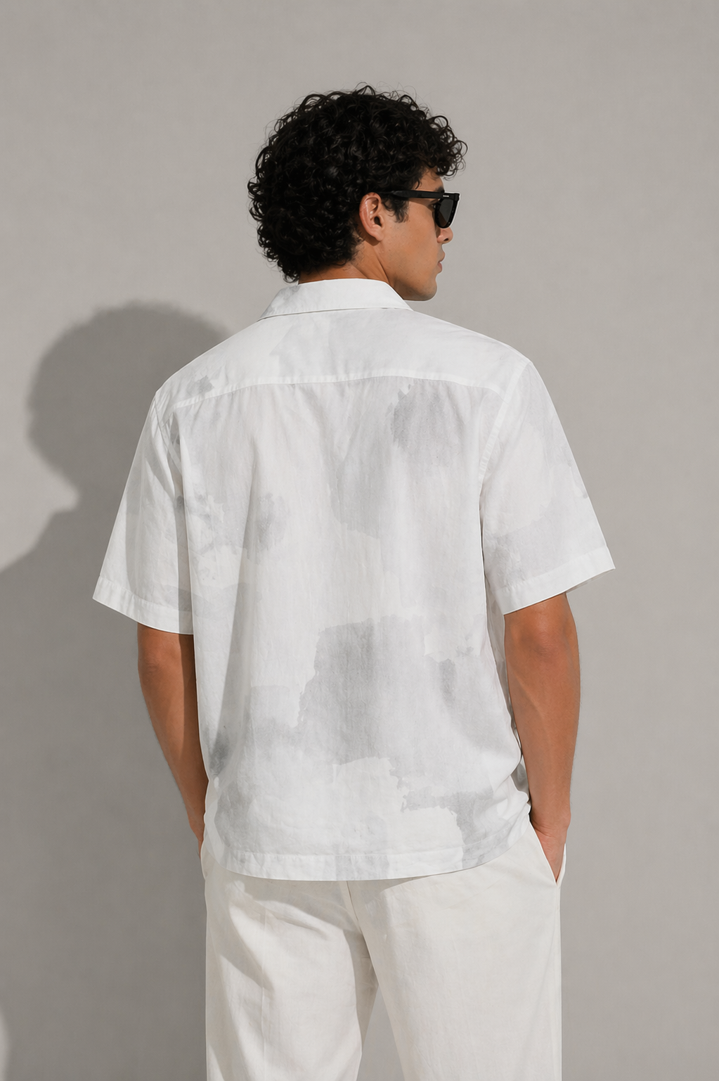 Essential White Abstract Shirt – Minimal Luxury Fit