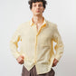 Light Yellow Textured Shirt – Relaxed Summer Fit