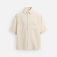 Minimal Beige Short Sleeve Shirt – Refined Essential