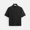 Essential Black Short Sleeve Shirt – Minimal Luxury Fit