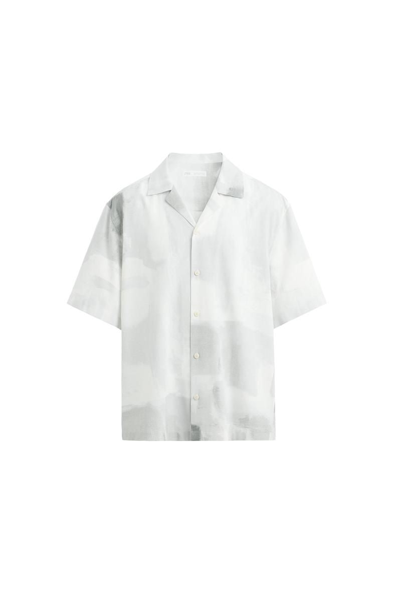 Essential White Abstract Shirt – Minimal Luxury Fit
